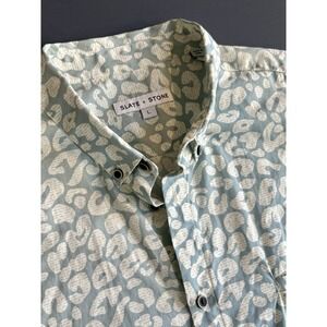 Slate & Stone Short Sleeve Men's Shirt Size Large 100% Cotton‎